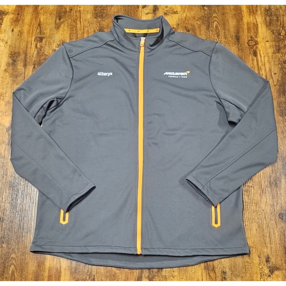McLaren Formula 1 Team Alteryx Racing Jacket Grey Orange Mens 3XL Full Zip